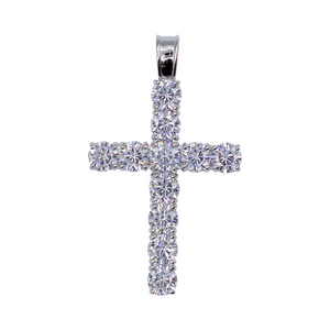 Icy Cross Pendant Necklace