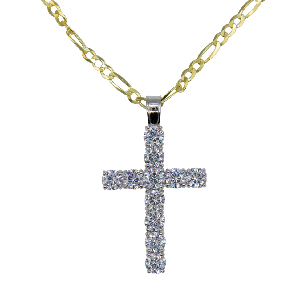 Icy Cross Pendant Necklace