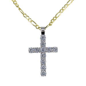 Icy Cross Pendant Necklace