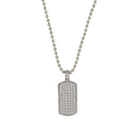 Silver Dog Tag Necklace