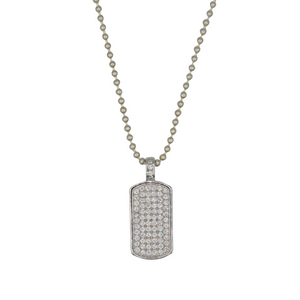 Silver Dog Tag Necklace