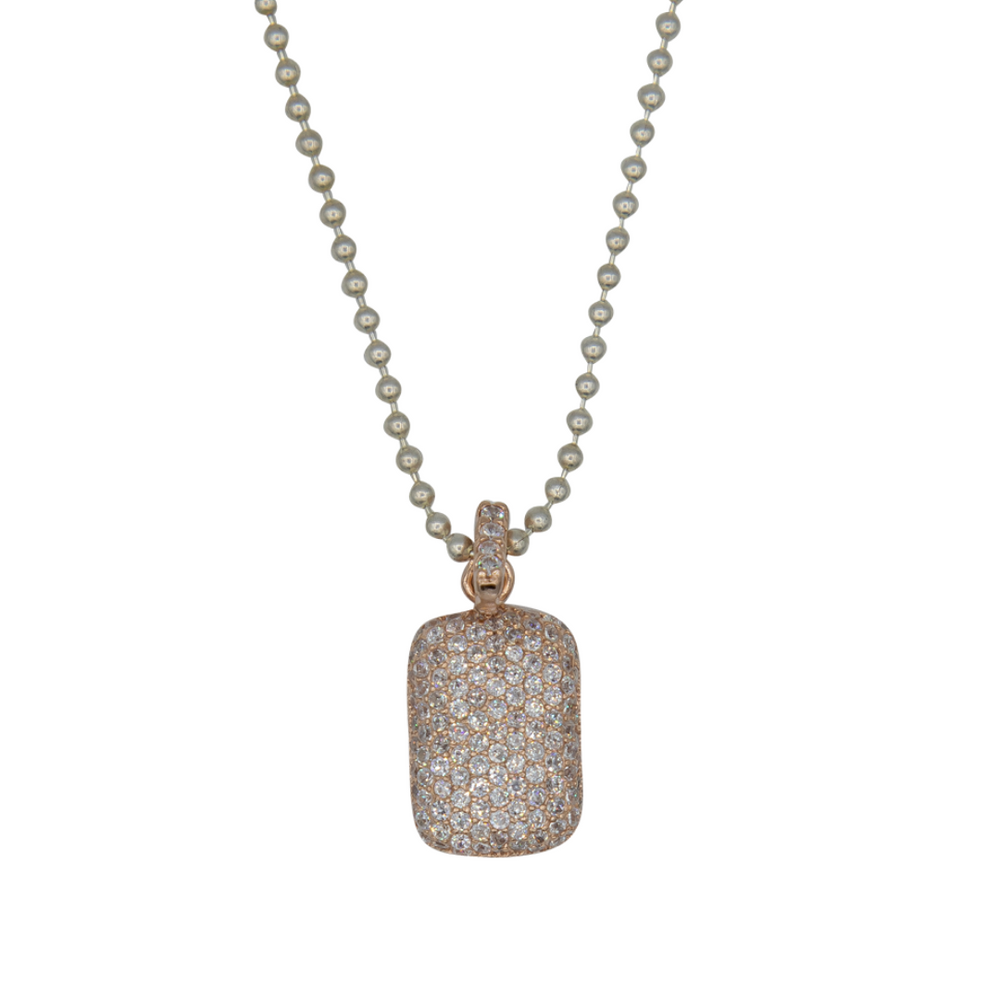 Rose Gold Dog Tag Necklace