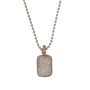 Rose Gold Dog Tag Necklace